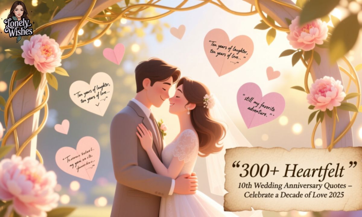 300+Heartfelt 10th Wedding Anniversary Quotes to Celebrate a Decade of Love 2025