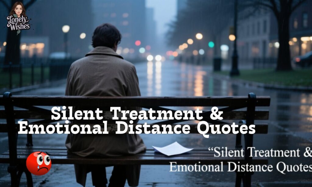 Silent Treatment & Emotional Distance Quotes