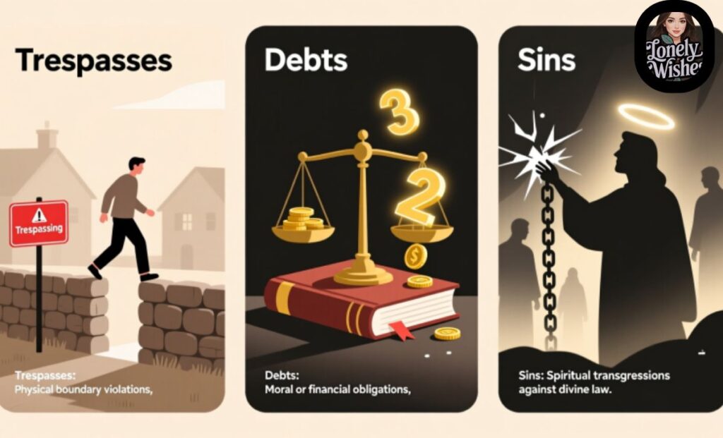 Difference Between Trespasses, Debts & Sins
