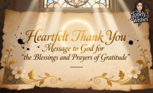 Heartfelt Thank You Message to God for the Blessings and Prayers of Gratitude